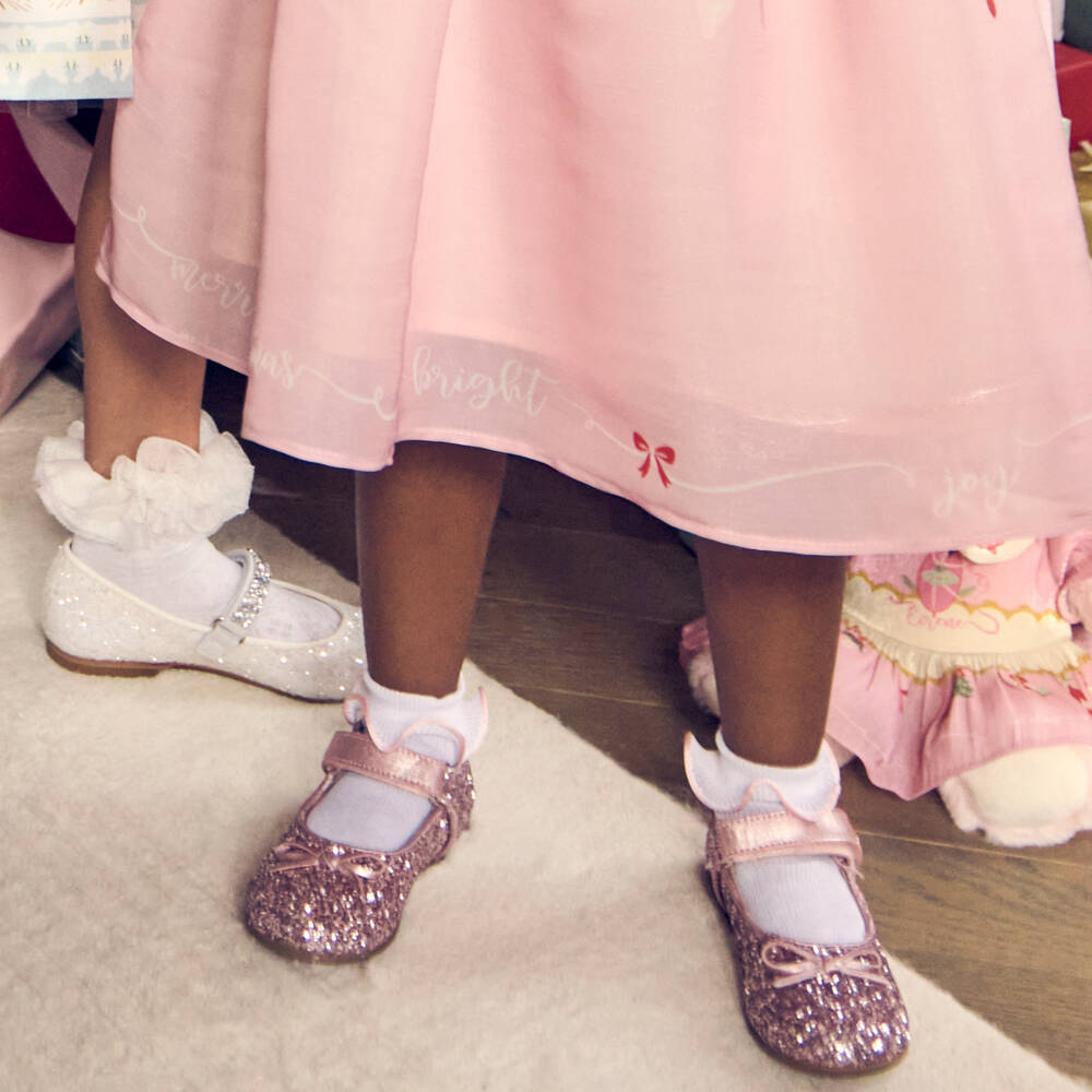 Naturino-Girls Sparkly Pink Bar Footwear | Childrensalon Outlet