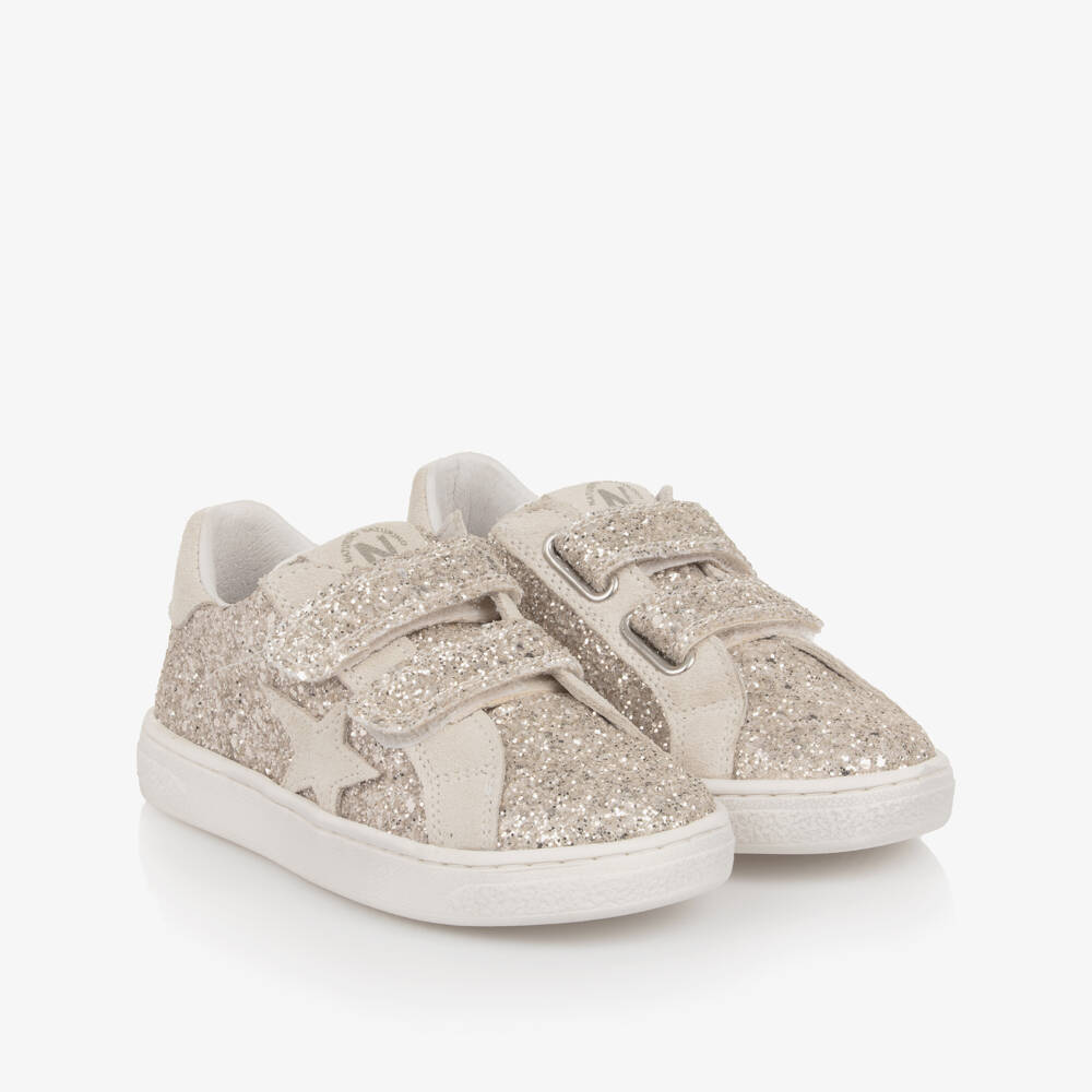Naturino-Girls Sparkly Silver Star Trainers | Childrensalon Outlet
