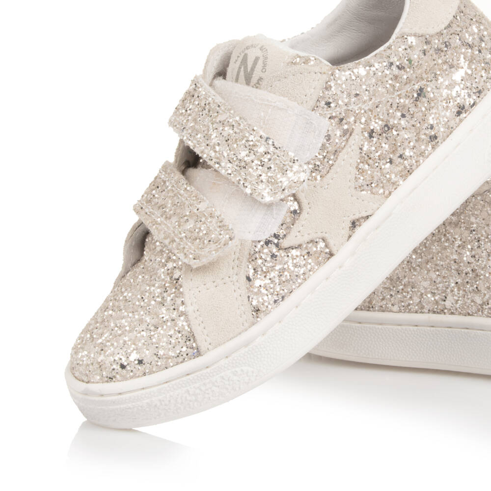 Naturino-Girls Sparkly Silver Star Trainers | Childrensalon Outlet