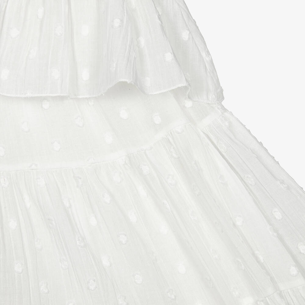 Naturino-Girls White Cotton Dress | Childrensalon Outlet