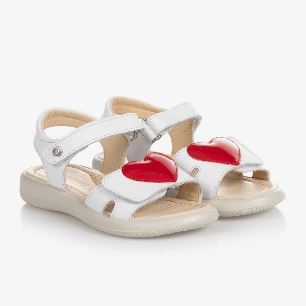 Naturino - Girls White Leather Sandals | Childrensalon