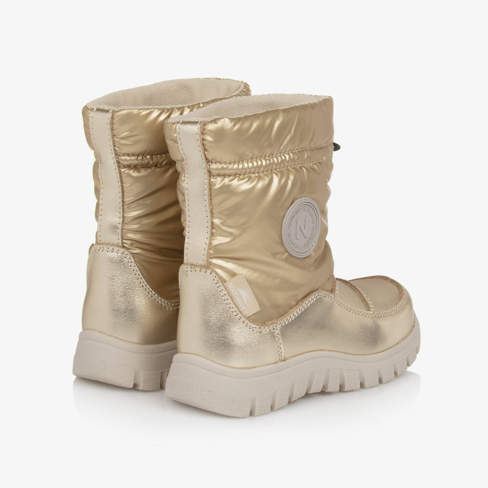 Naturino-Gold Waterproof Snow Boots | Childrensalon Outlet