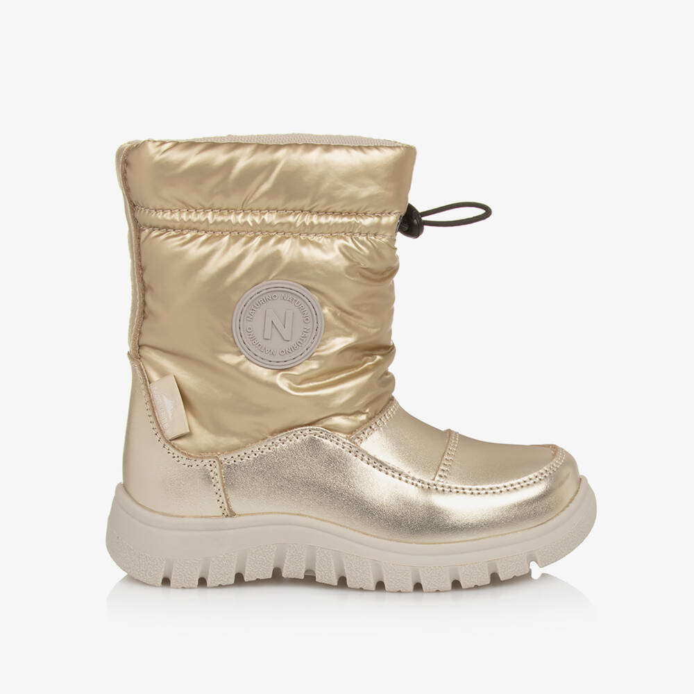 Naturino-Gold Waterproof Snow Boots | Childrensalon Outlet