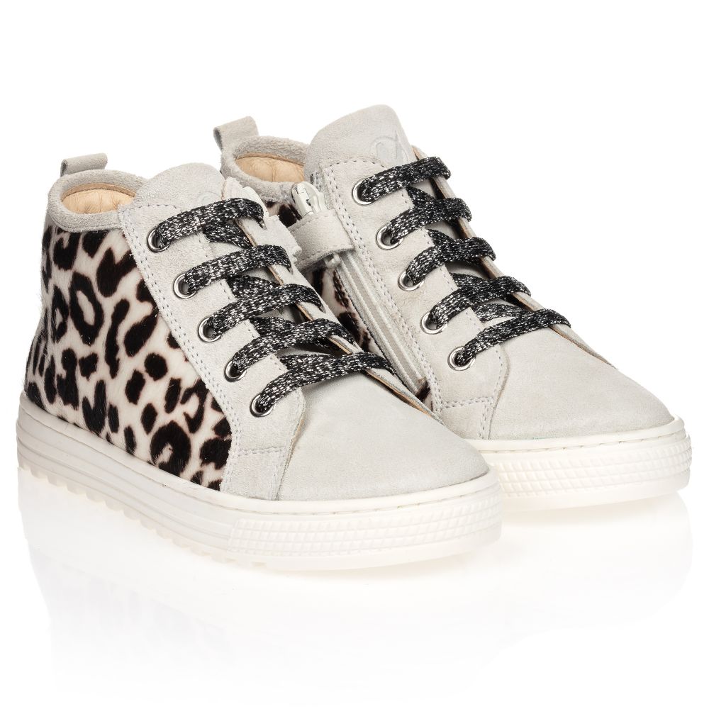 Leather High Top Trainers