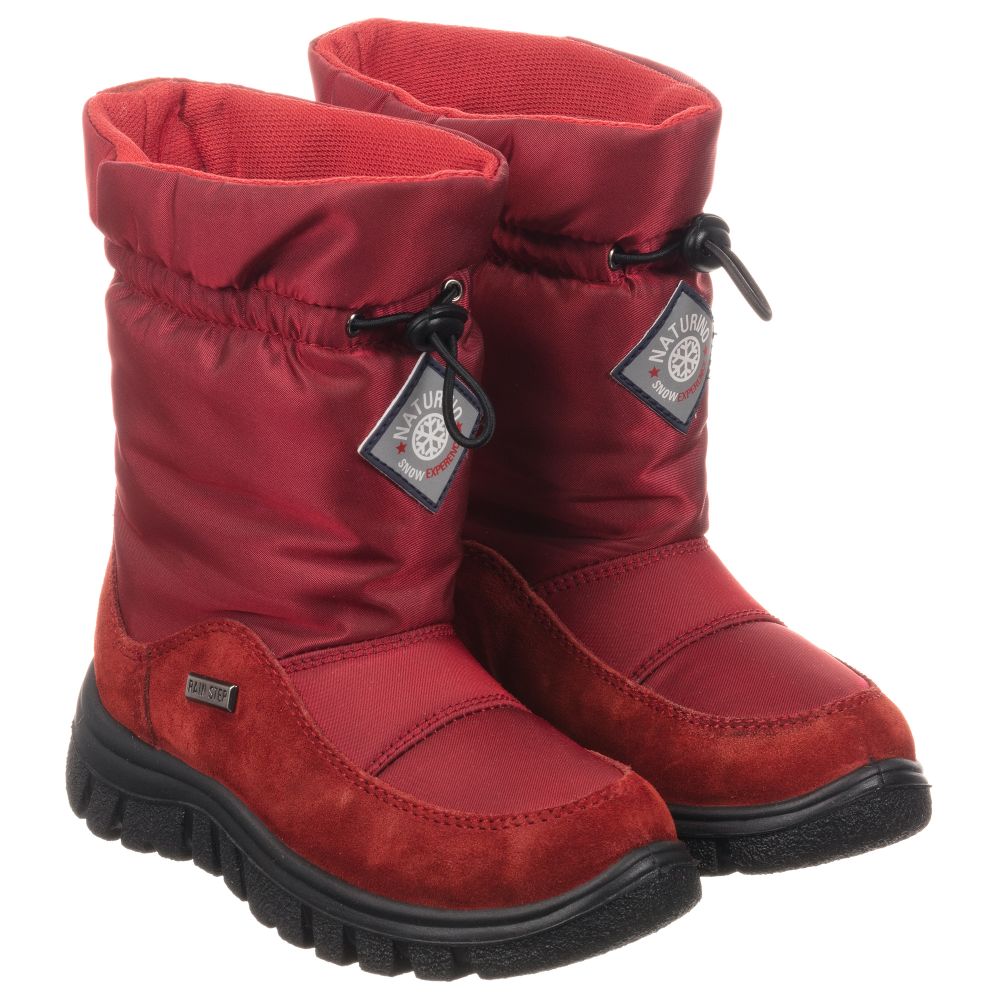 Naturino - Rote wasserdichte Schneestiefel | Childrensalon