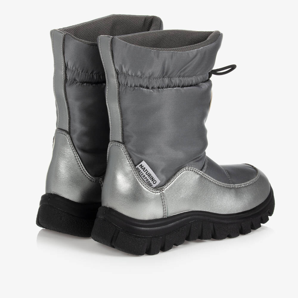 Naturino Silver Waterproof Boots Childrensalon Outlet