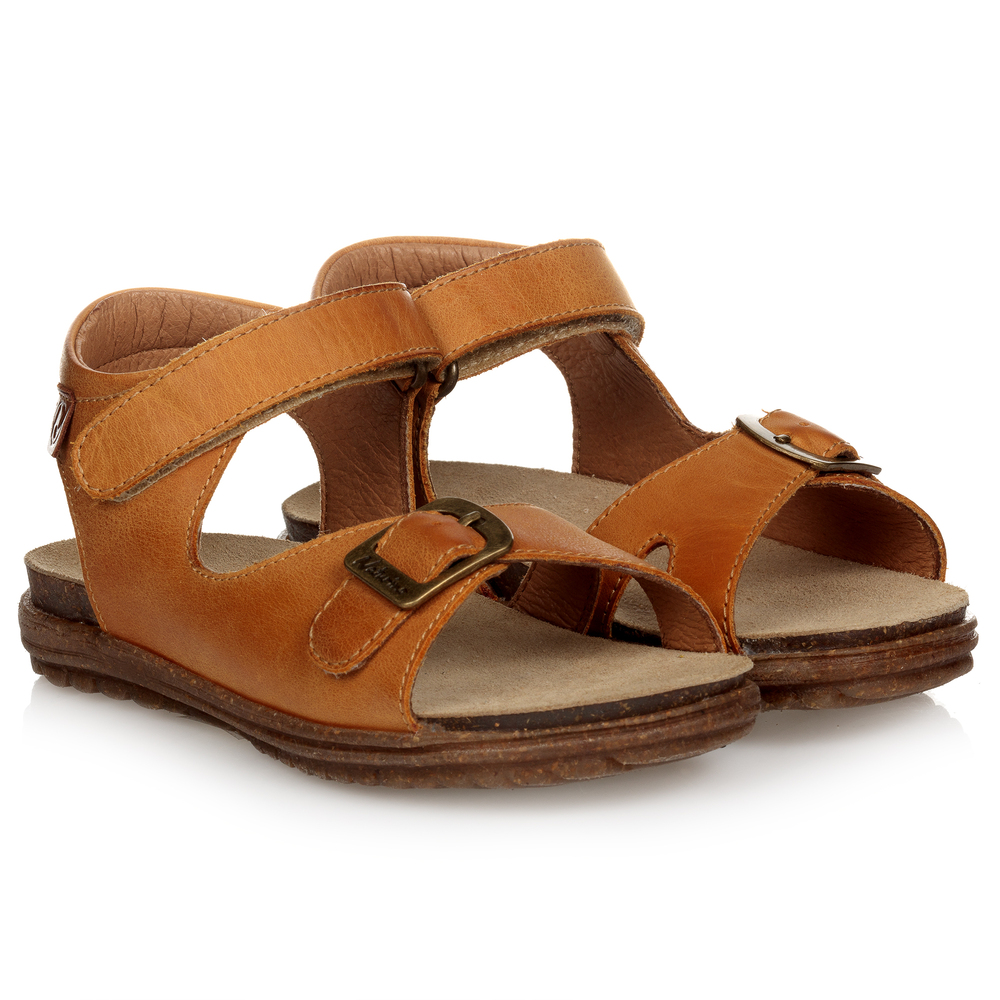 Naturino - Светло-коричневые кожаные сандалии | Childrensalon