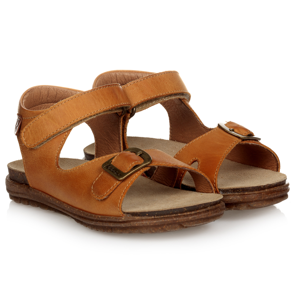 Naturino - Tan Brown Leather Sandals | Childrensalon