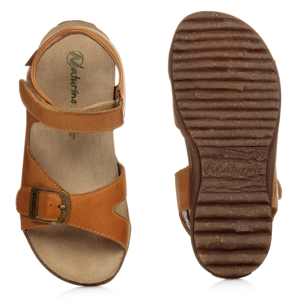 Naturino-Светло-коричневые кожаные сандалии | Childrensalon Outlet
