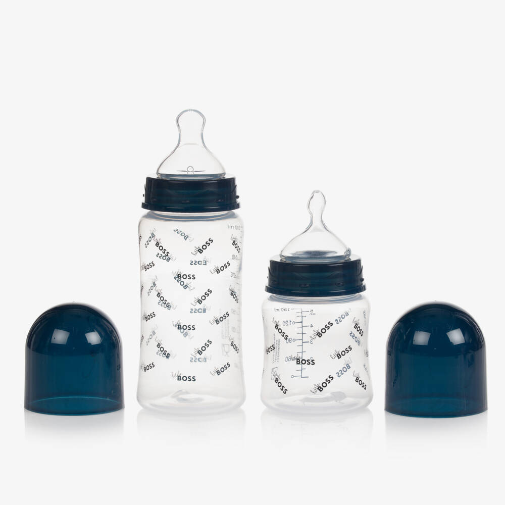 BOSS-Navy Blue Bottle & Dummy Set | Childrensalon Outlet