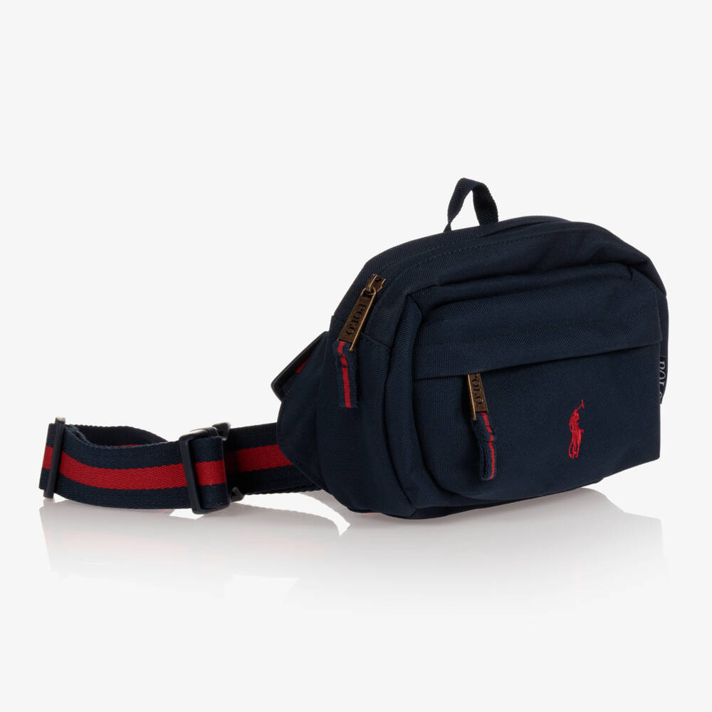 Ralph Lauren-Navy Blue Canvas Belt Bag (27cm) | Childrensalon Outlet