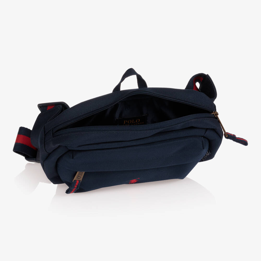 Ralph Lauren-Navy Blue Canvas Belt Bag (27cm) | Childrensalon Outlet