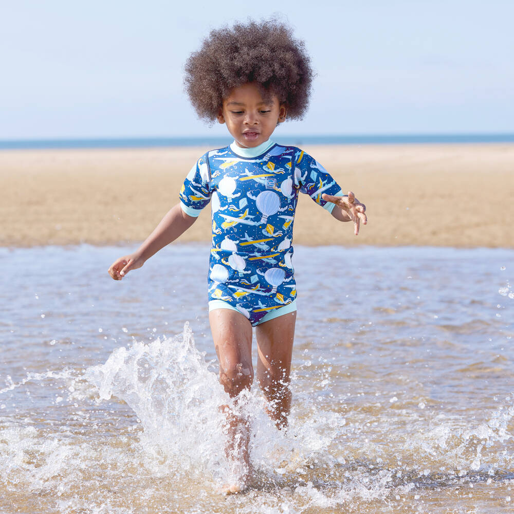 Splash About-Navy Blue Happy Nappy Baby Wet Suit (UPF 50+) | Childrensalon Outlet