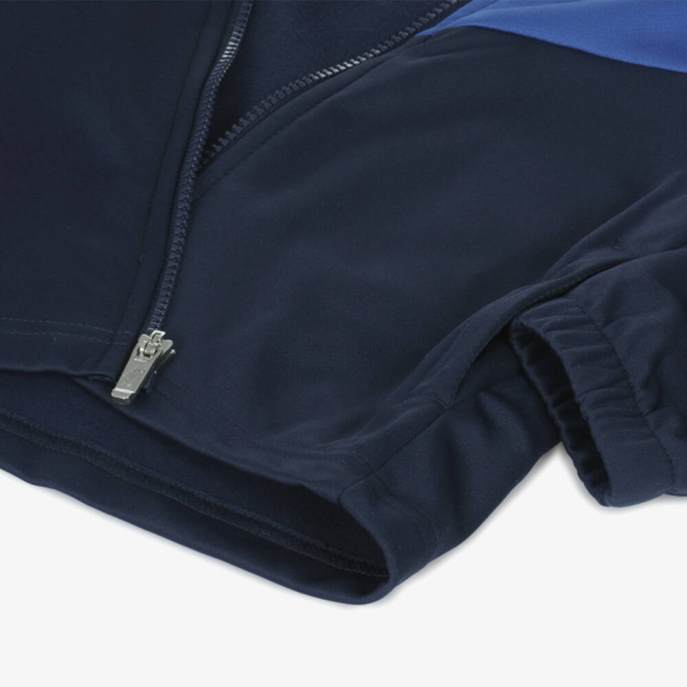 Nike-Navy Blue Jersey Swoosh Logo Tracksuit | Childrensalon Outlet