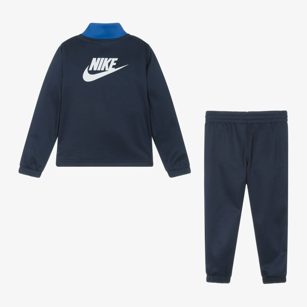 Nike-Navy Blue Jersey Swoosh Logo Tracksuit | Childrensalon Outlet