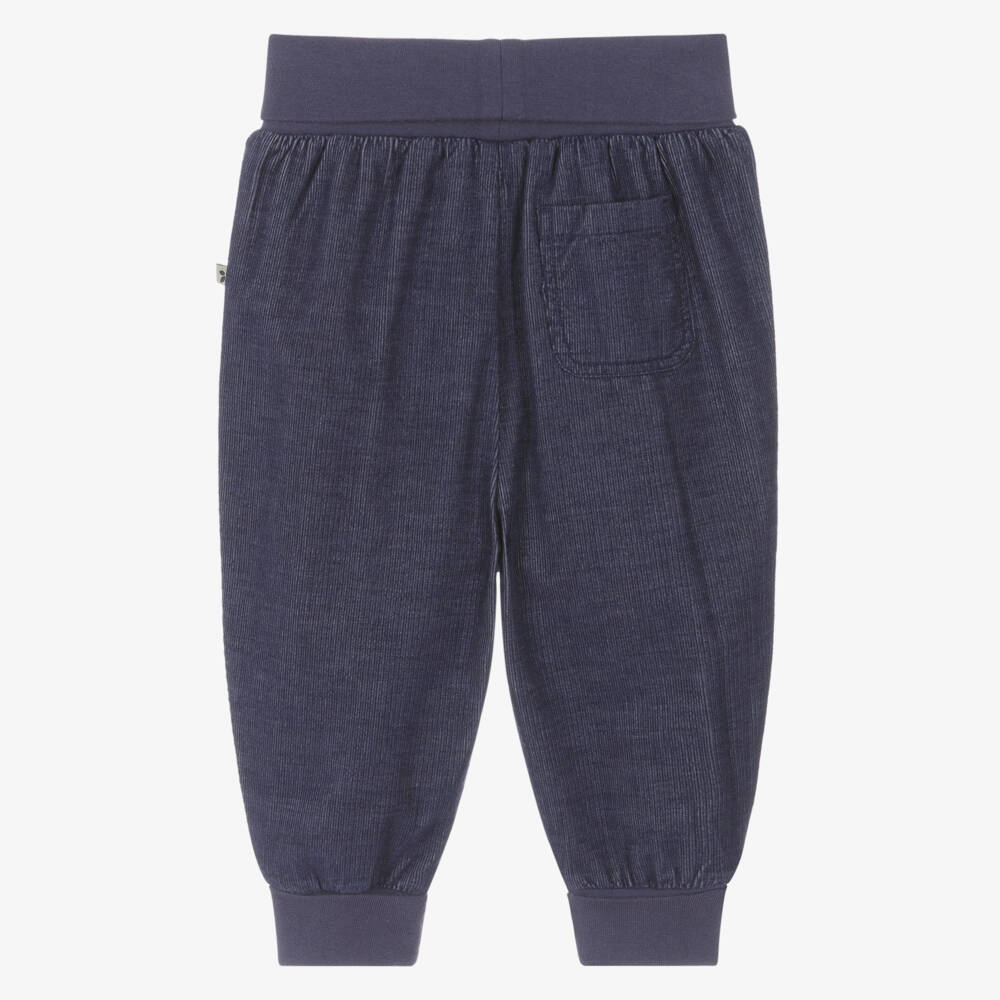 Frugi-Navy Blue Needlecord Organic Cotton Joggers | Childrensalon Outlet