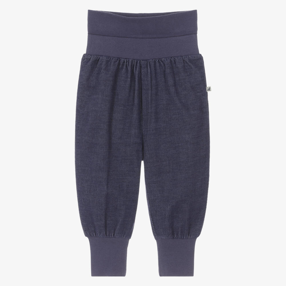 Frugi-Navy Blue Needlecord Organic Cotton Joggers | Childrensalon Outlet