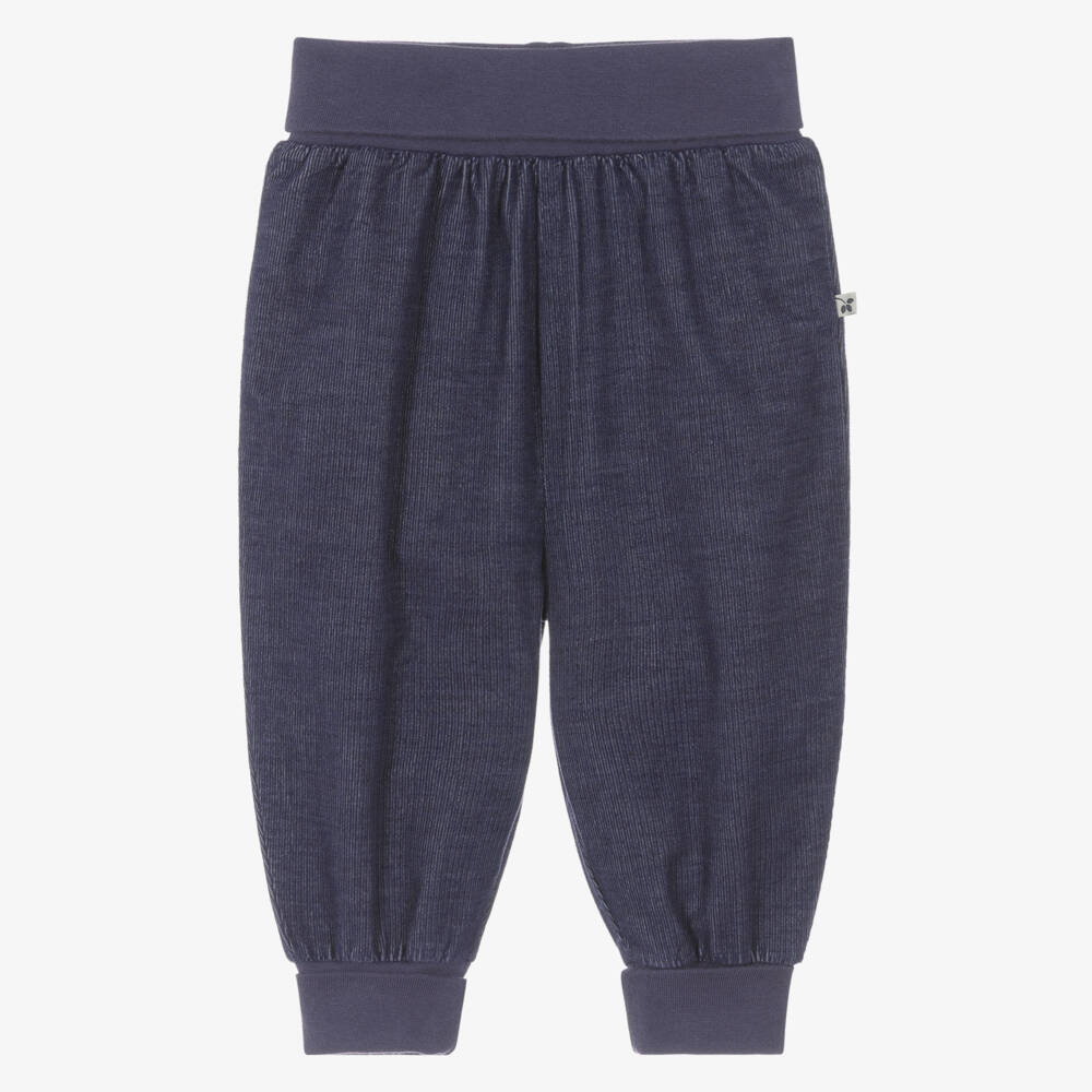 Frugi-Navy Blue Needlecord Organic Cotton Joggers | Childrensalon Outlet