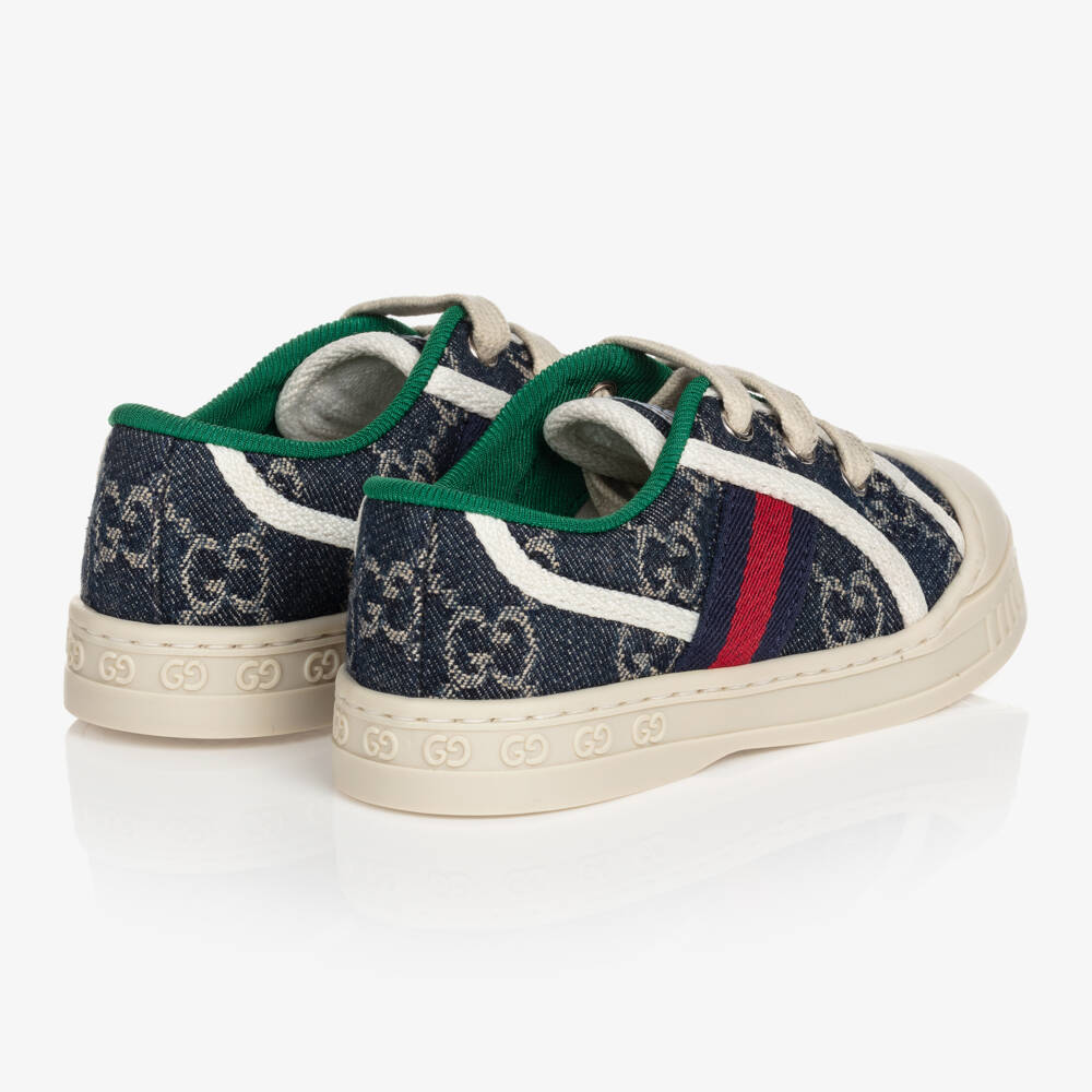 Gucci-Navy Blue Tennis 1977 Trainers | Childrensalon Outlet
