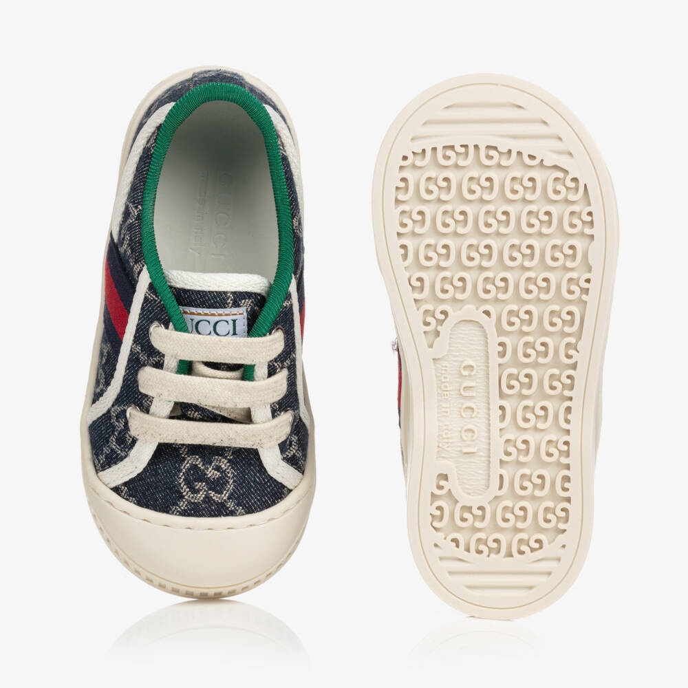 Gucci-Navy Blue Tennis 1977 Trainers | Childrensalon Outlet