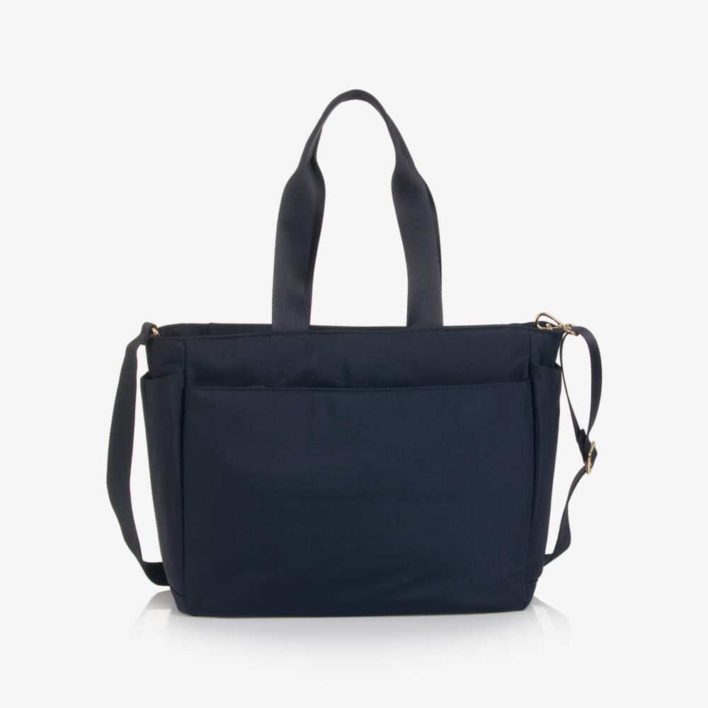 Tommy Hilfiger-Navy Blue Tote Changing Bag with TH Monogram (42cm) | Childrensalon Outlet