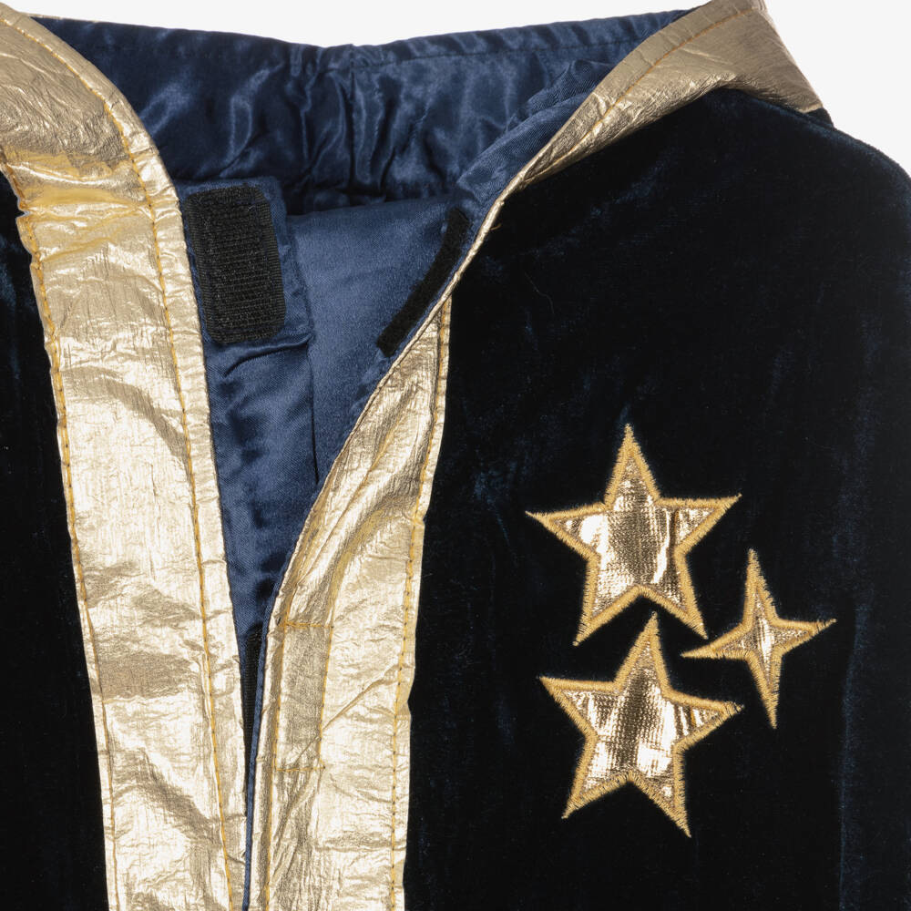 Souza-Navy Blue Velour Wizard Cape | Childrensalon Outlet