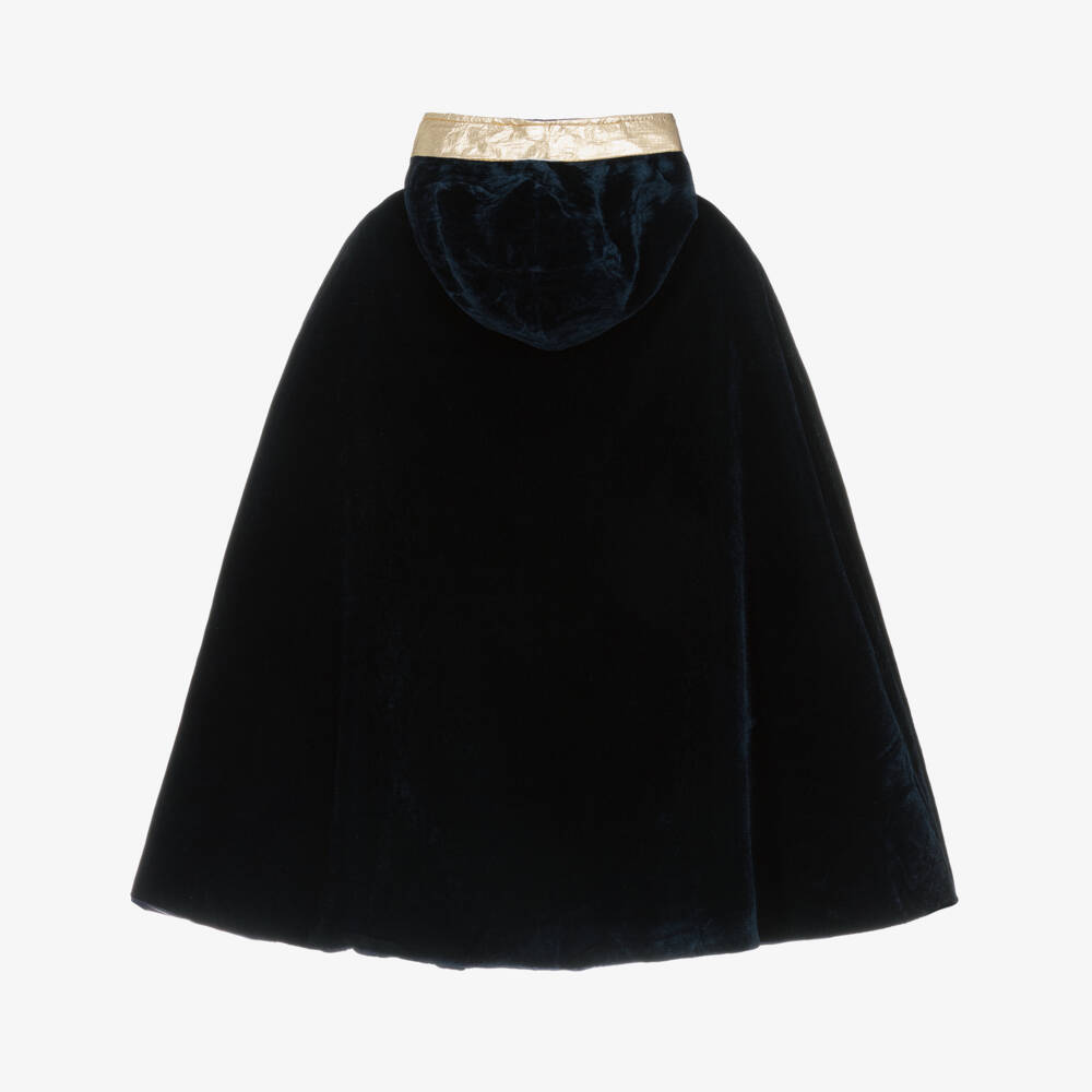 Souza-Navy Blue Velour Wizard Cape | Childrensalon Outlet