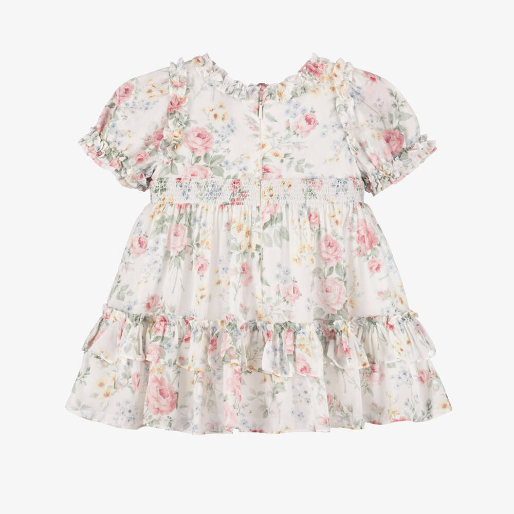 Needle & Thread-Baby Girls Ivory Pompadour Garden Smocked Dress | Childrensalon Outlet