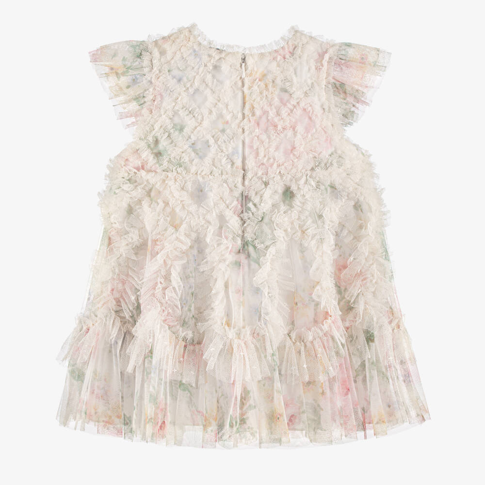 Needle & Thread-Baby Girls Ivory Pompadour Garden Tulle Dress | Childrensalon Outlet