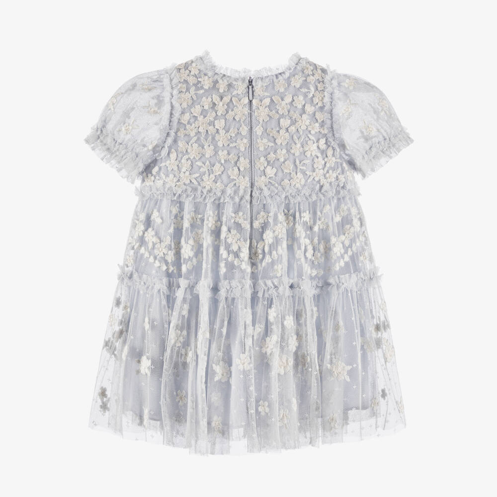Needle & Thread-Baby Girls Pale Blue Garland Ribbon Dress | Childrensalon Outlet