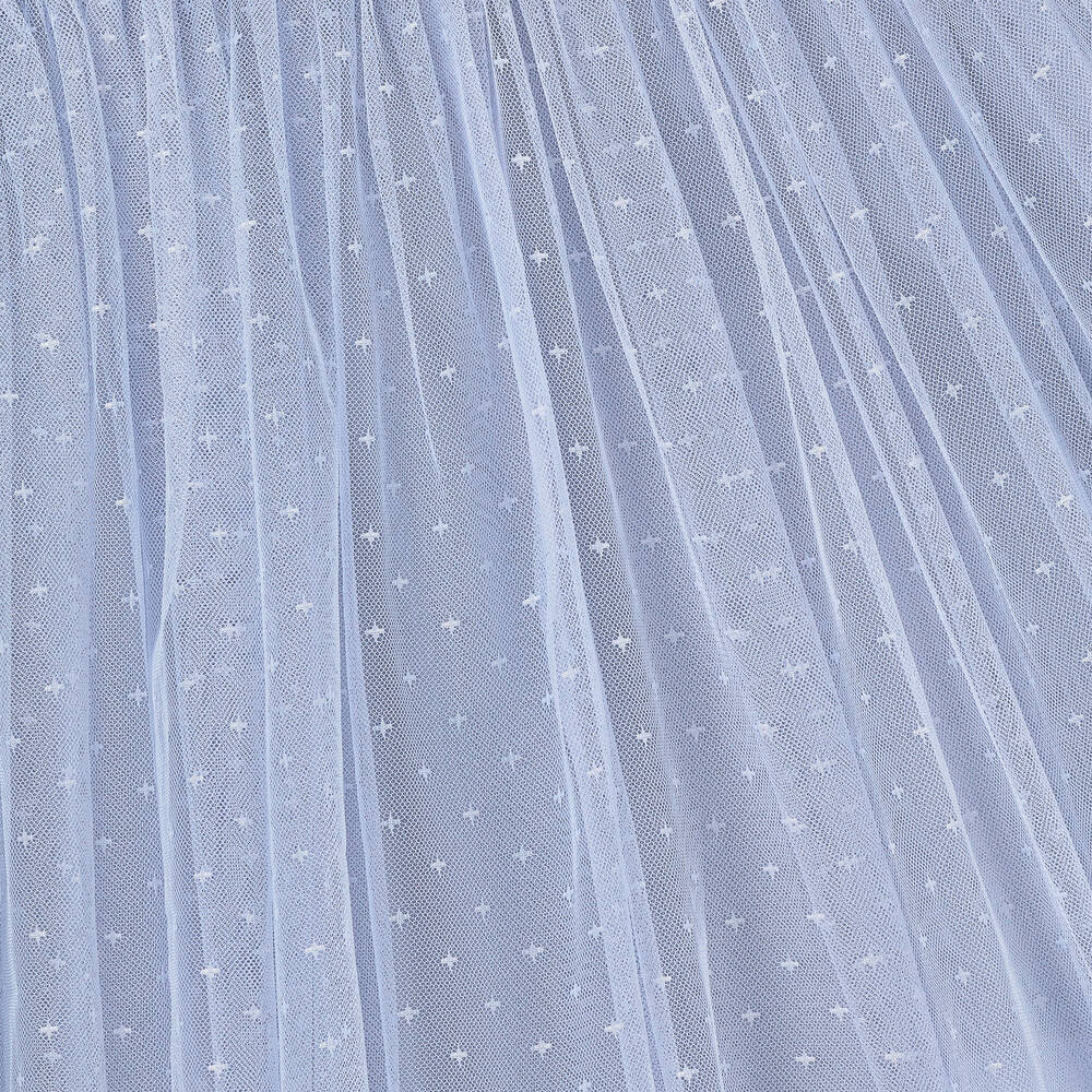 نيدل آند ثريد-فستان تول مطرز لون أزرق ليلكي مزين بترتر | Childrensalon Outlet