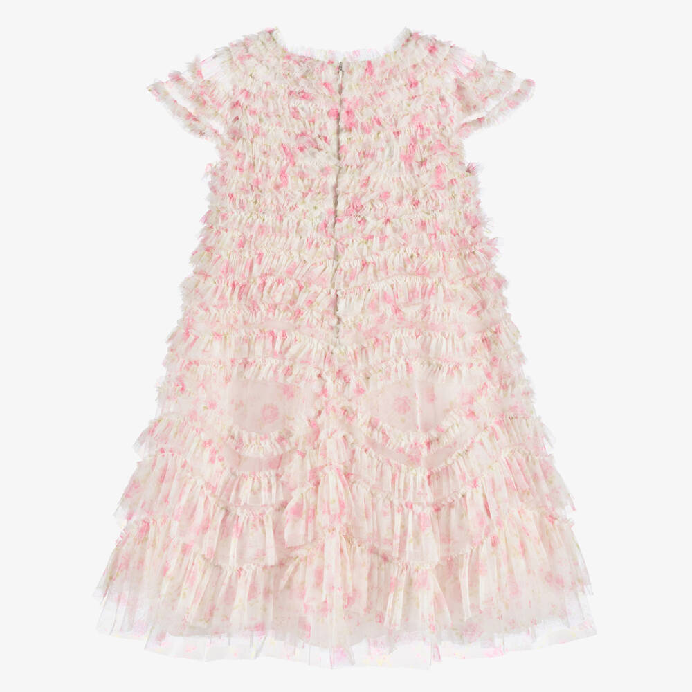 Needle & Thread-Платье из розового тюля с цветочным узором для девочек | Childrensalon Outlet