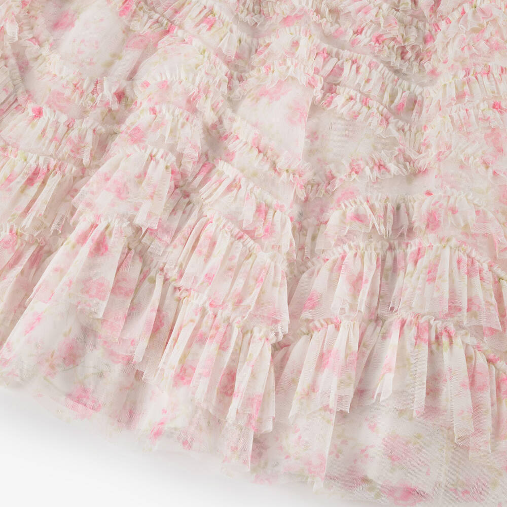 Needle & Thread-Платье из розового тюля с цветочным узором для девочек | Childrensalon Outlet