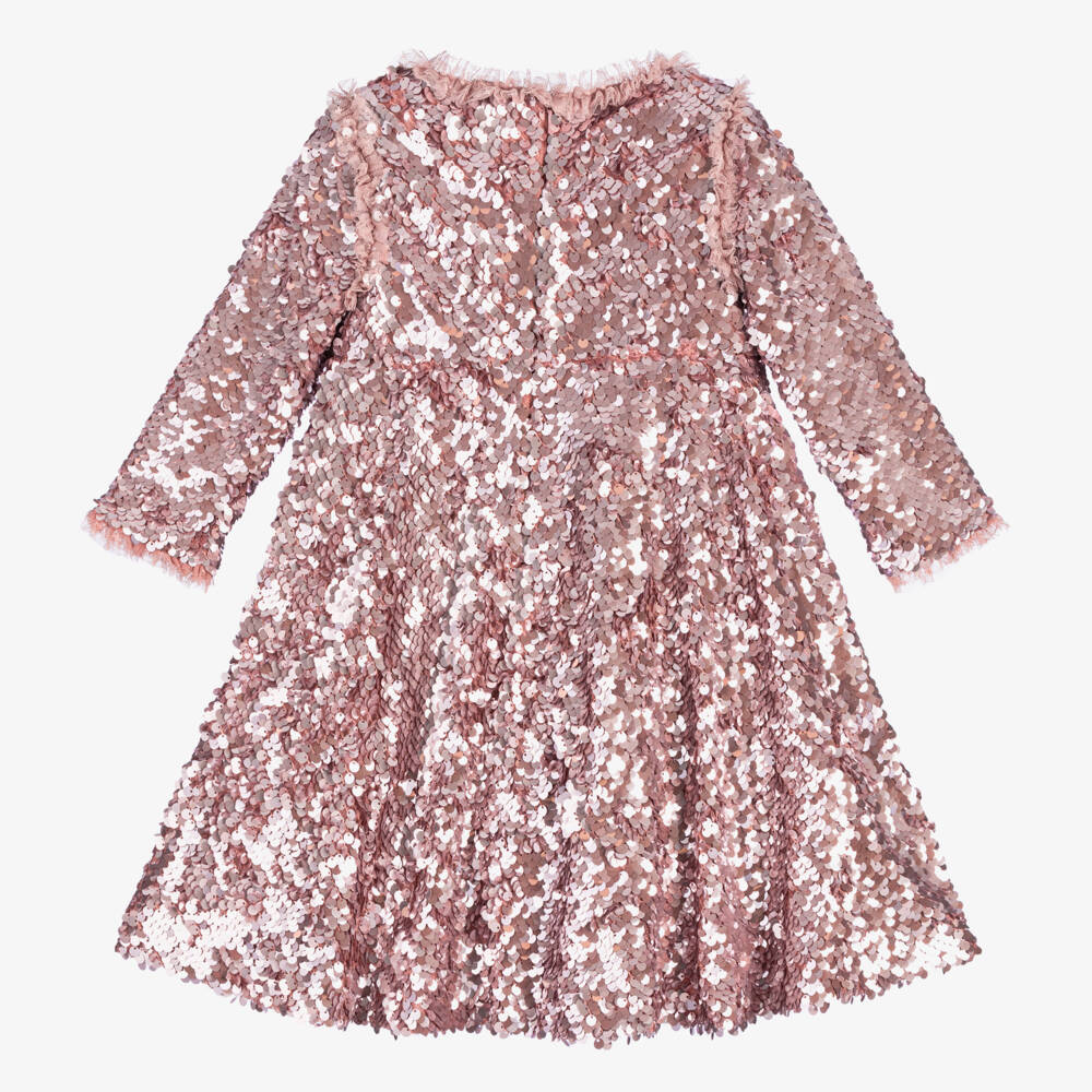 Needle & Thread-Платье из блестящего тюля для девочек в нежно-розовом цвете | Childrensalon Outlet