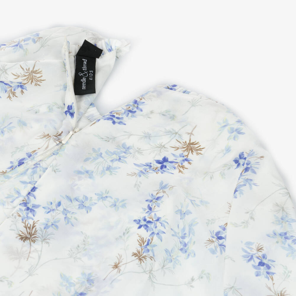 Needle & Thread-Girls Dreamy White Chiffon Floral Dress | Childrensalon Outlet