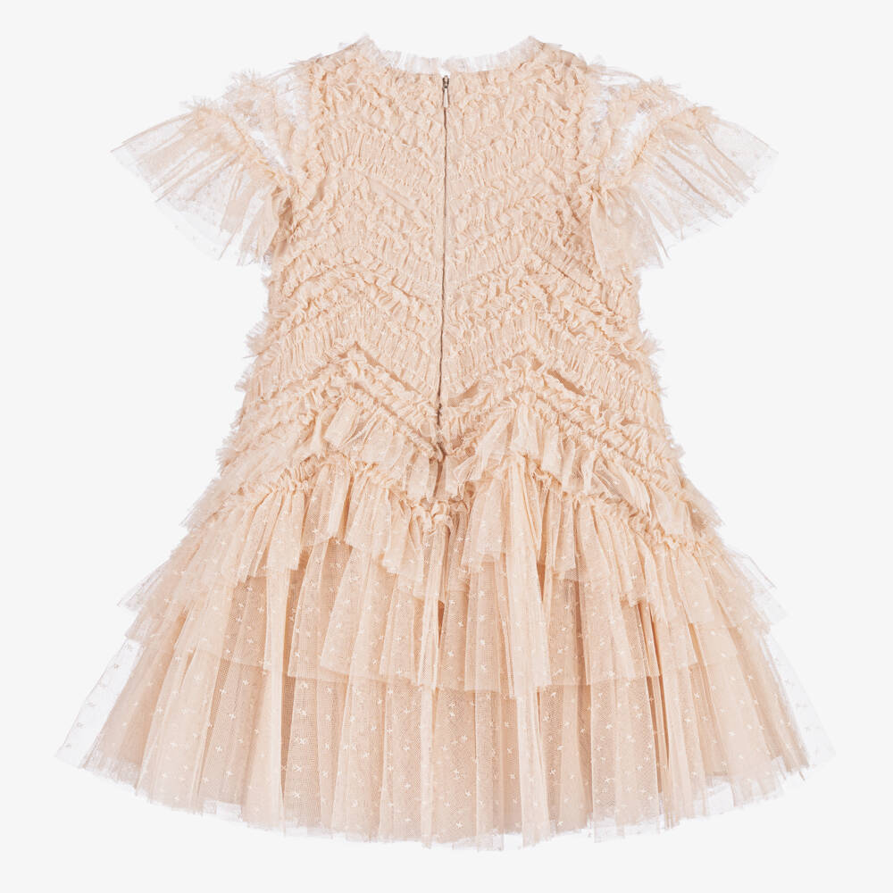 Needle & Thread-Платье из тюля пыльно-бежевое для девочек | Childrensalon Outlet