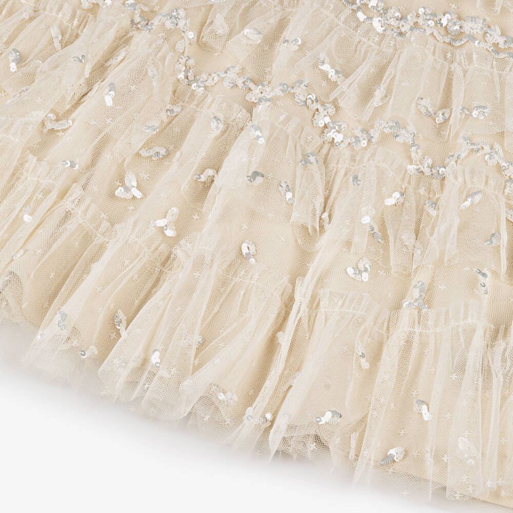 Needle & Thread-Элегантное кремовое платье с пайетками для девочек | Childrensalon Outlet