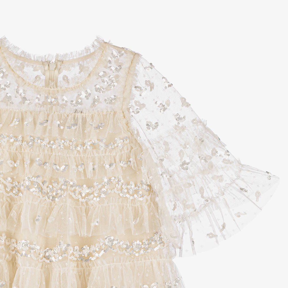 Needle & Thread-Элегантное кремовое платье с пайетками для девочек | Childrensalon Outlet