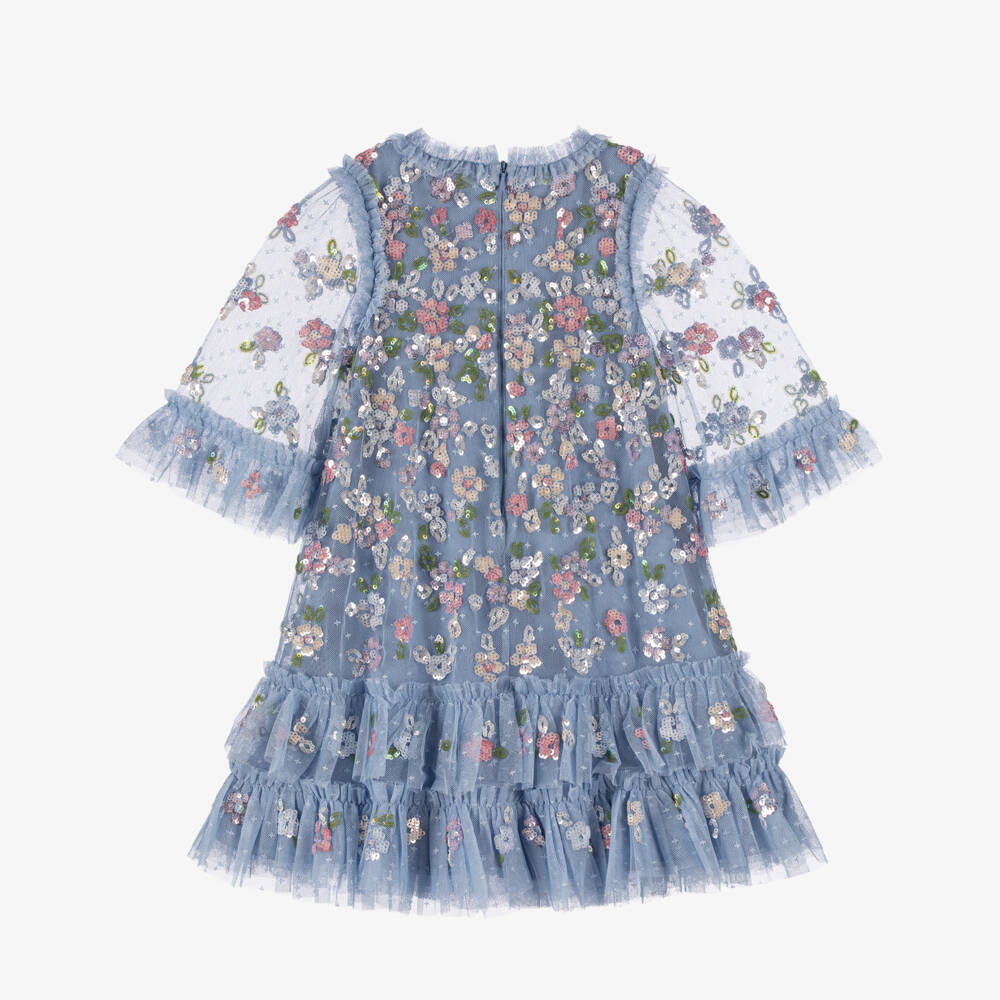Needle & Thread-Платье из тюля с цветочными пайетками для девочек | Childrensalon Outlet