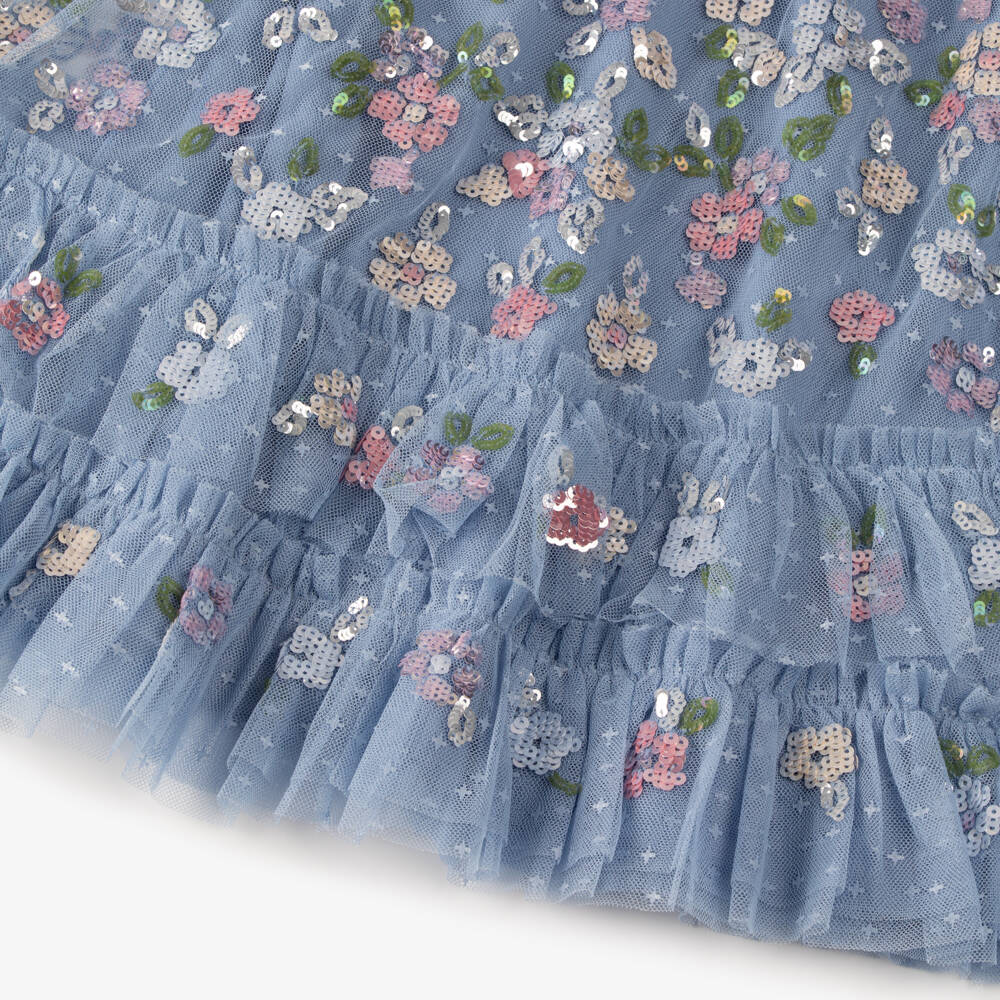 Needle & Thread-Платье из тюля с цветочными пайетками для девочек | Childrensalon Outlet
