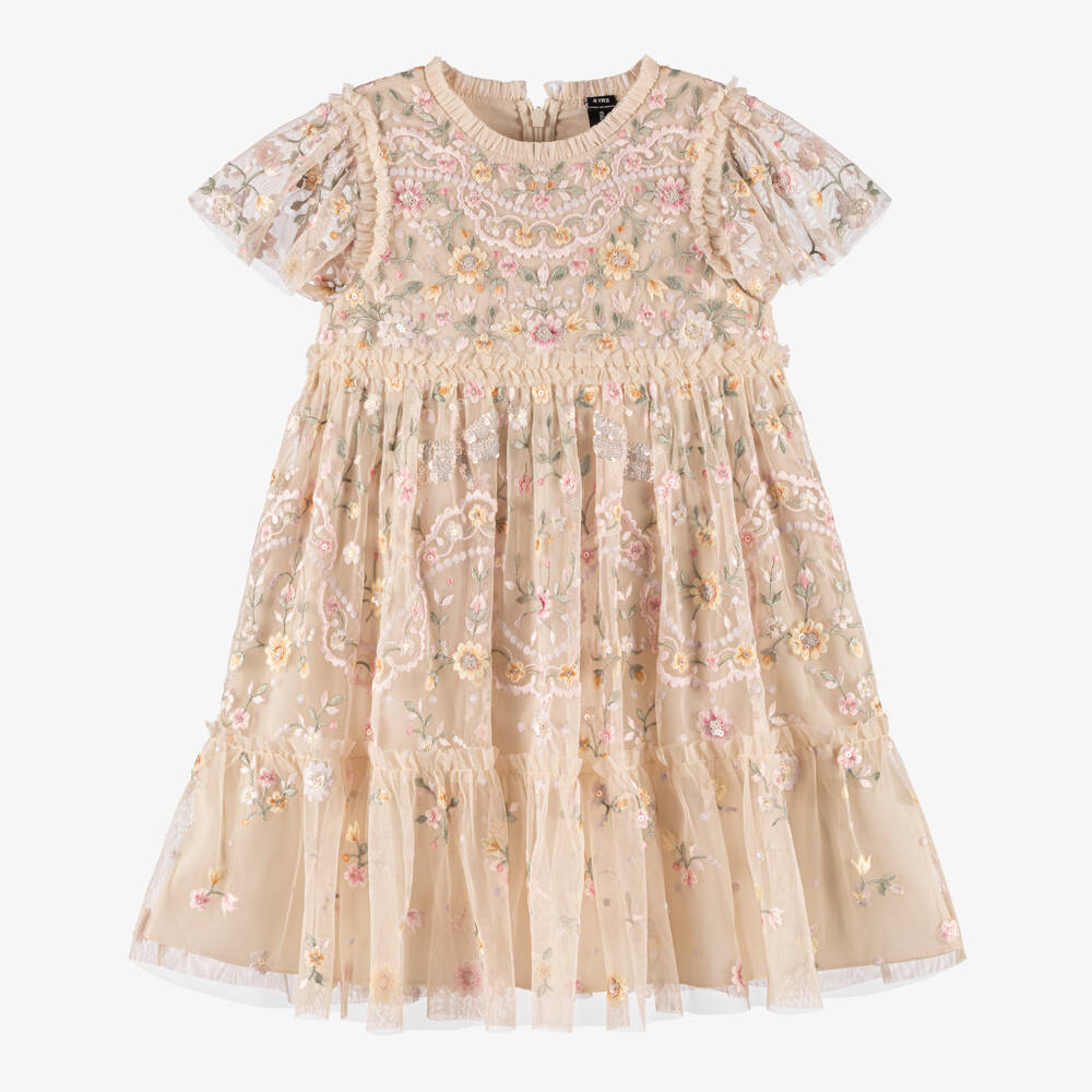 Needle & Thread-فستان حفلة حديقة عاجي للبنات | Childrensalon Outlet