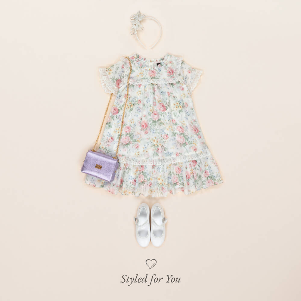 Needle & Thread-Girls Ivory Pompadour Garden Dress | Childrensalon Outlet