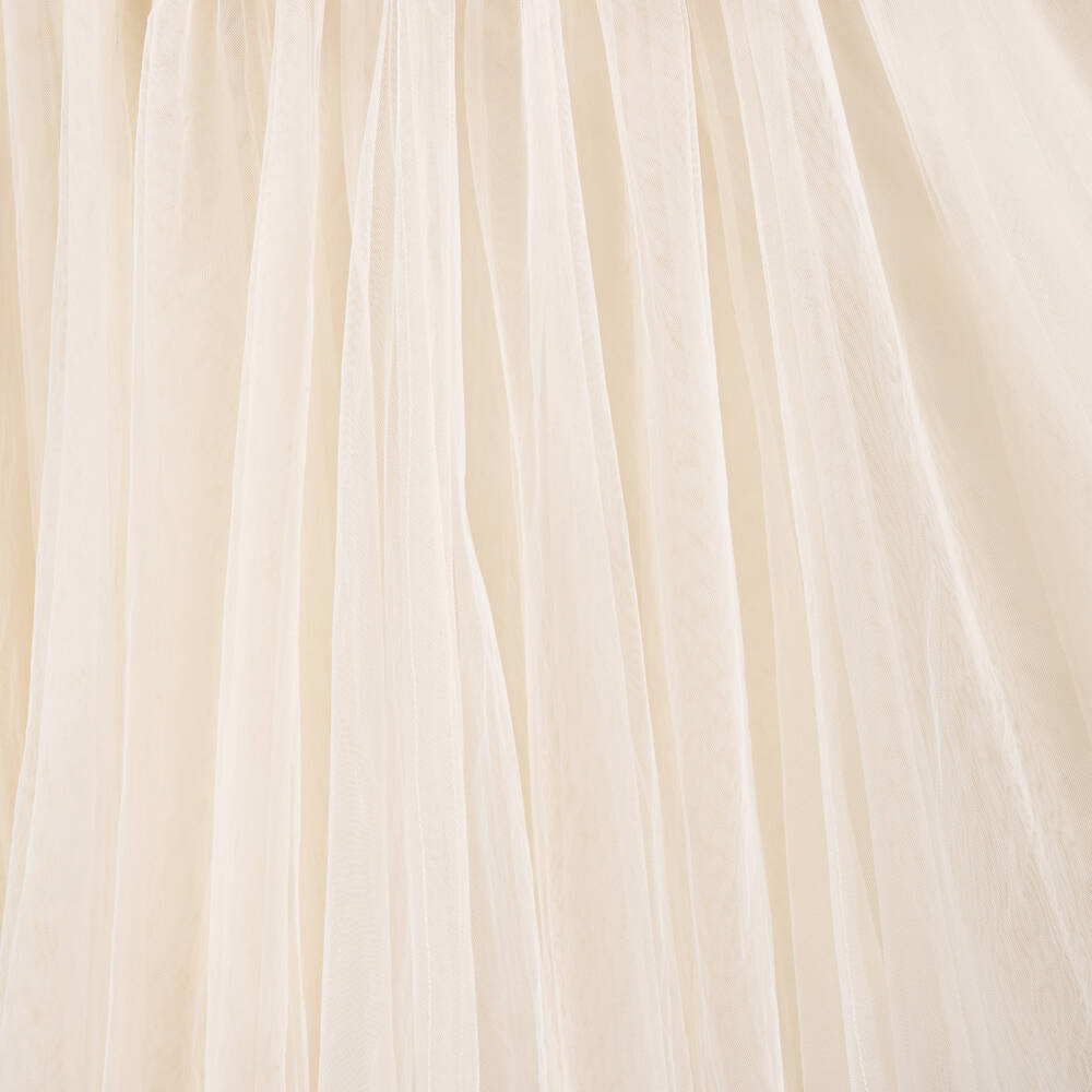 Needle & Thread-Girls Ivory Sequinned Tulle Dress with Bows | Childrensalon Outlet