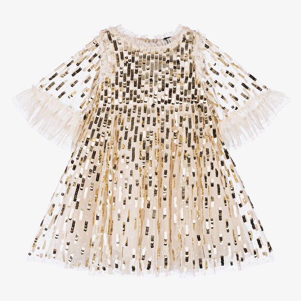 Needle & Thread-Girls Ivory Tulle Sequin Delight | Childrensalon Outlet