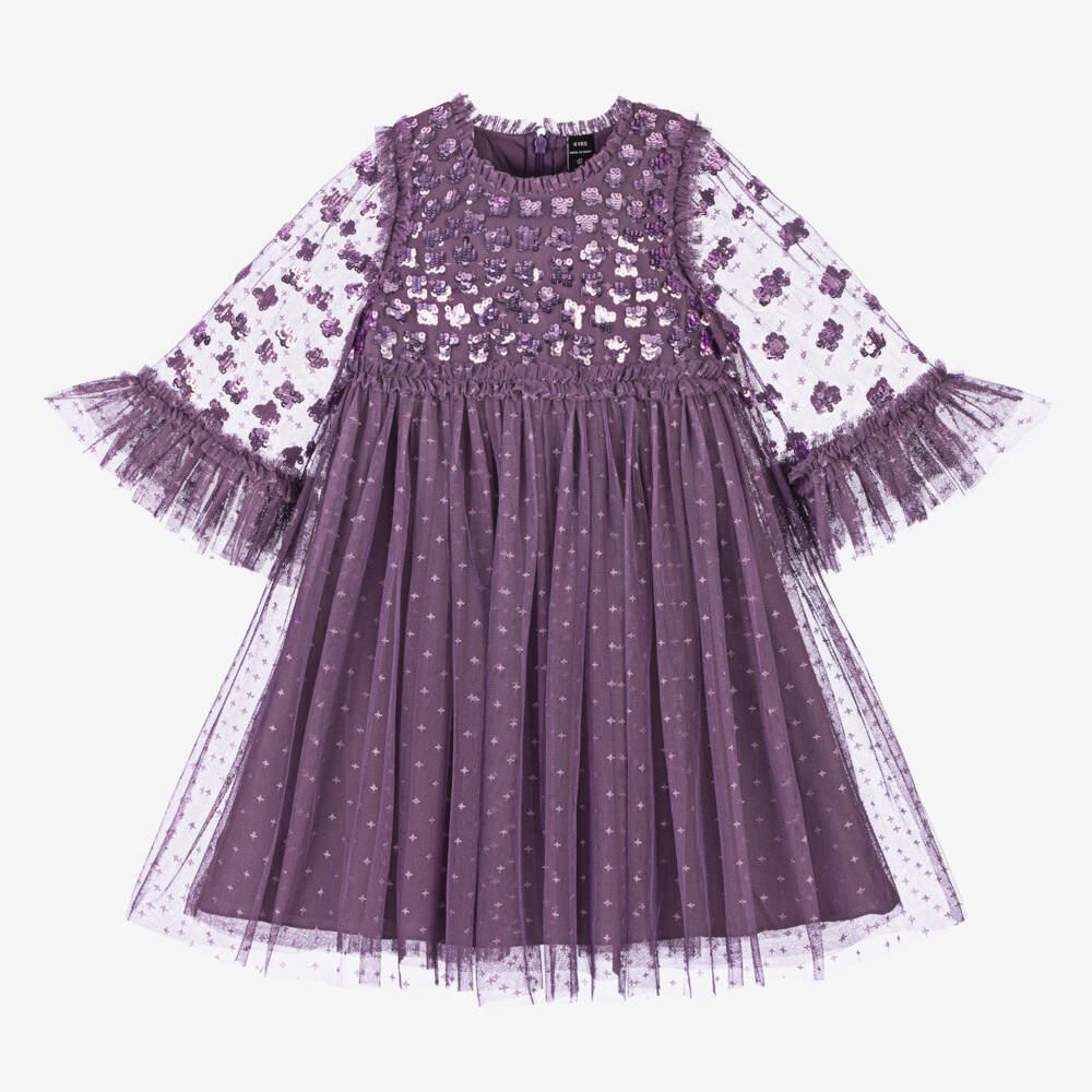 Needle & Thread-Girls Lavender Sequin Tulle Gown | Childrensalon Outlet