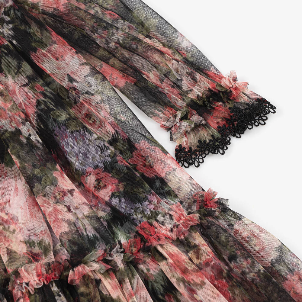 Needle & Thread-Girls Midnight Tulle Floral Gown | Childrensalon Outlet