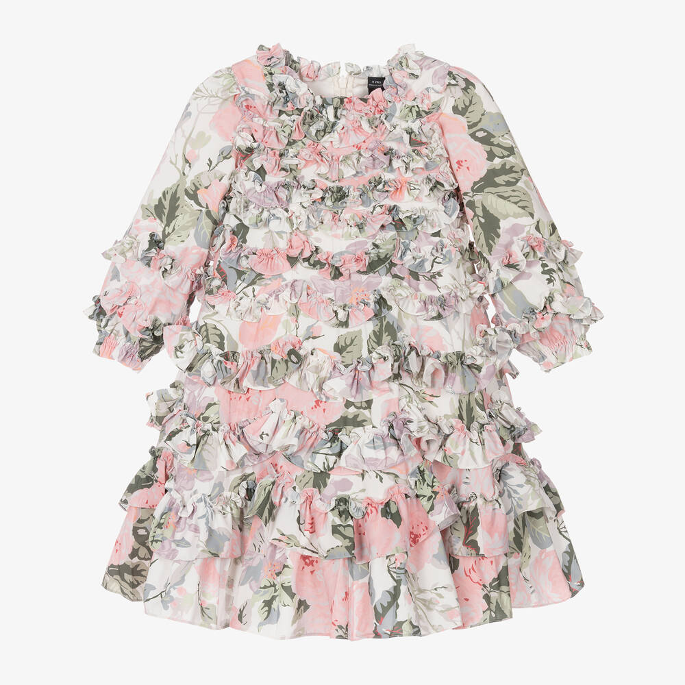 Needle & Thread-Girls Pink & Green Floral Dress | Childrensalon Outlet