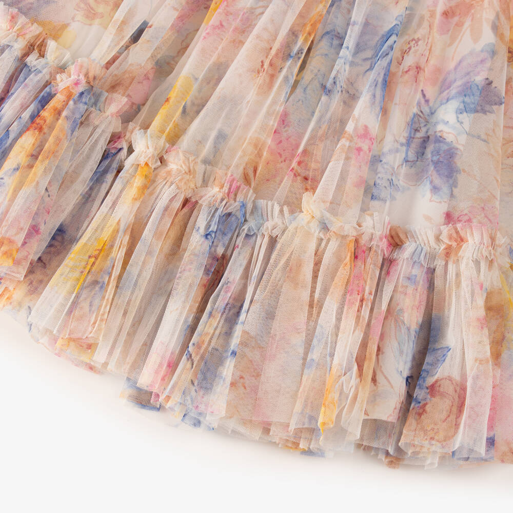 Needle & Thread-Платье из тюля с цветочным узором радуги для девочек | Childrensalon Outlet