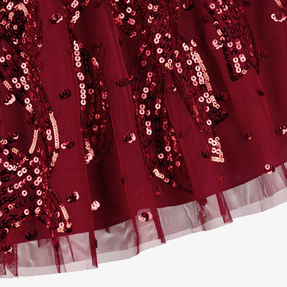 Needle & Thread-Girls Red Sequinned Tulle Dress | Childrensalon Outlet