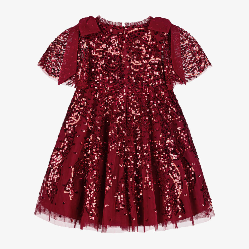 Needle & Thread-Girls Red Sequinned Tulle Dress | Childrensalon Outlet